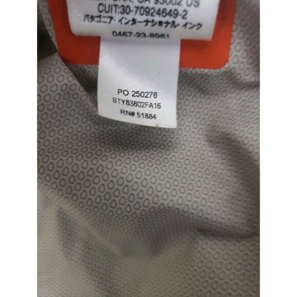 Patagonia Torrentshell Jacket Mens XS Orange/Red H2NO Nylon 83802 - Picture 8 of 15